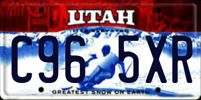UT license plate C965XR