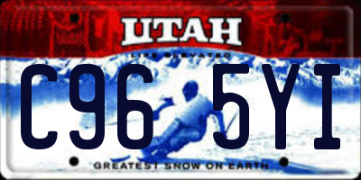UT license plate C965YI
