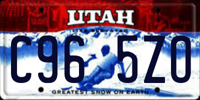 UT license plate C965ZO