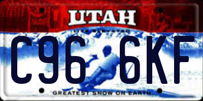 UT license plate C966KF