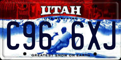 UT license plate C966XJ