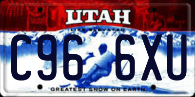 UT license plate C966XU