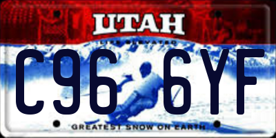 UT license plate C966YF