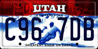 UT license plate C967DB