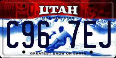 UT license plate C967EJ