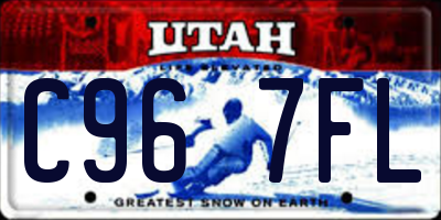 UT license plate C967FL