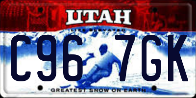 UT license plate C967GK