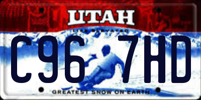 UT license plate C967HD