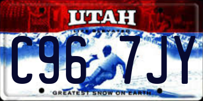 UT license plate C967JY