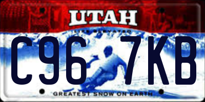 UT license plate C967KB