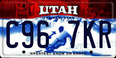 UT license plate C967KR