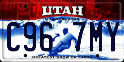 UT license plate C967MY