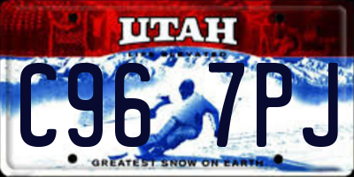 UT license plate C967PJ