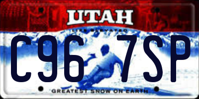 UT license plate C967SP
