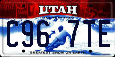 UT license plate C967TE