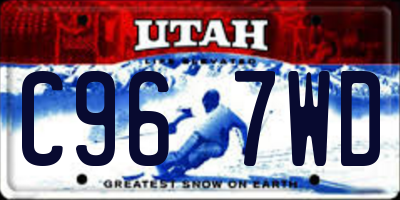 UT license plate C967WD