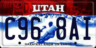 UT license plate C968AI