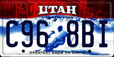 UT license plate C968BI