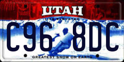UT license plate C968DC