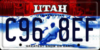 UT license plate C968EF