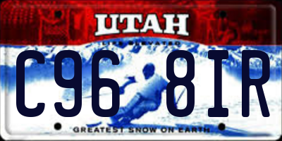 UT license plate C968IR