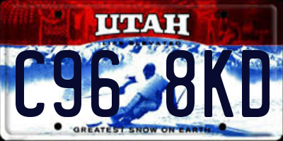 UT license plate C968KD