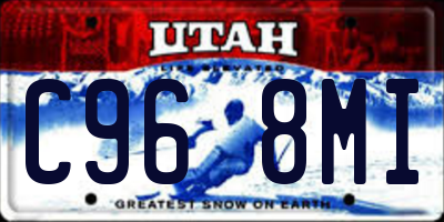 UT license plate C968MI