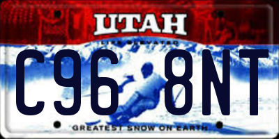 UT license plate C968NT