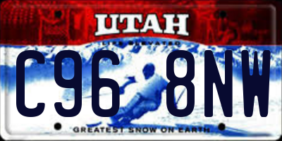 UT license plate C968NW