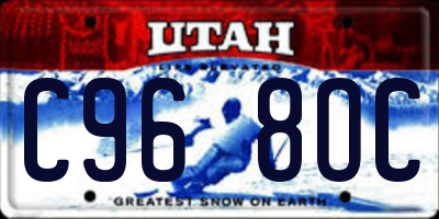 UT license plate C968OC