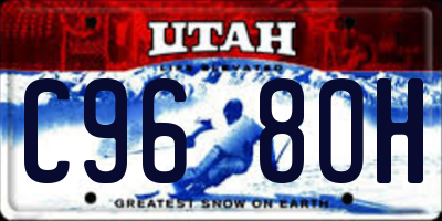 UT license plate C968OH