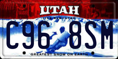 UT license plate C968SM