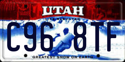 UT license plate C968TF