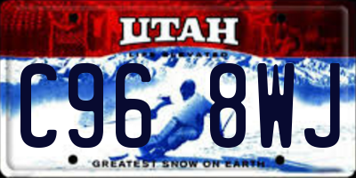 UT license plate C968WJ