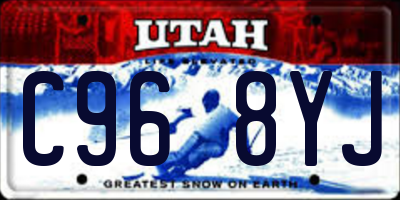 UT license plate C968YJ