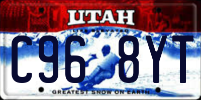 UT license plate C968YT