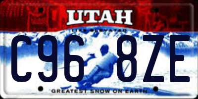 UT license plate C968ZE