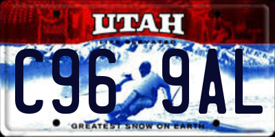 UT license plate C969AL