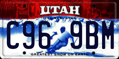 UT license plate C969BM