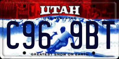 UT license plate C969BT