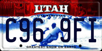 UT license plate C969FI