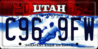 UT license plate C969FW
