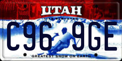 UT license plate C969GE