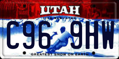 UT license plate C969HW
