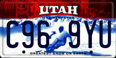 UT license plate C969YU