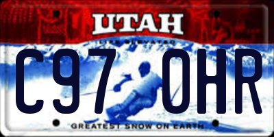 UT license plate C970HR