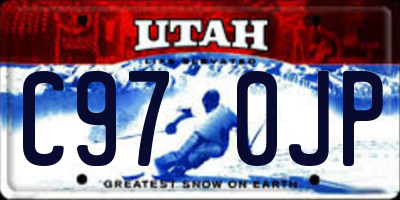 UT license plate C970JP