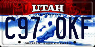 UT license plate C970KF
