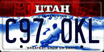 UT license plate C970KL