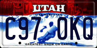 UT license plate C970KQ